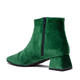 Immaculate Vegan - BLOOM DAHLIA FLAT HEELS BOOTS VELVET GREEN