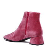 Immaculate Vegan - BLOOM DAHLIA FLAT HEELS BOOTS VELVET PINK