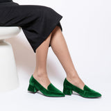 Immaculate Vegan - BLOOM IRIS MOCCASIN VELVET GREEN