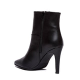 Immaculate Vegan - BLOOM ROSE HIGH HEELS BOOTS BLACK APPLE LEATHER