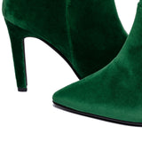 Immaculate Vegan - BLOOM ROSE HIGH HEELS VELVET GREEN