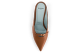 Immaculate Vegan - BLOOM Sixte Apple Leather Vegan Heeled Mules | Brown