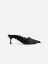Immaculate Vegan - BLOOM Sixte Apple Leather Vegan Mules | Black