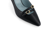Immaculate Vegan - BLOOM Beryl Apple Leather Small Heel Pumps | Black UK3 / EU36 / US5