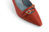 Immaculate Vegan - BLOOM Beryl Apple Leather Small Heel Pumps | Rust UK3 / EU36 / US5
