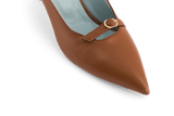 Immaculate Vegan - BLOOM Sixte Apple Leather Vegan Heeled Mules | Brown UK3 / EU36 / US5