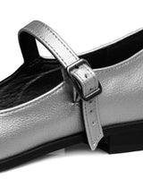 Immaculate Vegan - Bohema Mary Jane Pumps Silver ballerinas made of Vegea grape leather