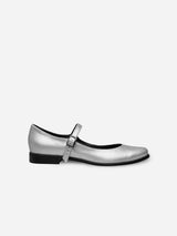 Immaculate Vegan - Bohema Mary Jane Pumps Silver ballerinas made of Vegea grape leather