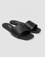 Immaculate Vegan - Bohema Mellow Slides Black vegan slides made of corn leather