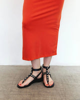 Immaculate Vegan - Bohema Nox Sandals gladiator sandals made of grape-based vegan leather