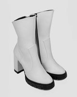 Immaculate Vegan - Bohema Ritual Boots White Vegea leather ankle boots