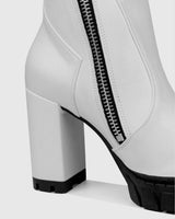 Immaculate Vegan - Bohema Ritual Boots White Vegea leather ankle boots