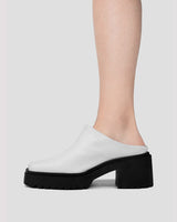 Immaculate Vegan - Bohema Squared Mule White made of Grape Leather