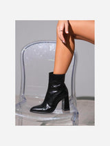 Immaculate Vegan - Prologue Shoes Jewel Black Pattern High Heel Boot (Women)