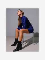 Immaculate Vegan - Prologue Shoes Jewel Black Pattern High Heel Boot (Women)