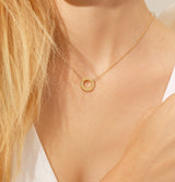 Immaculate Vegan - BLOOMTINE Mini Halo Wings™ Diamond Gold Vermeil Angel Necklace