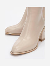 Immaculate Vegan - Prologue Shoes Alba Beige Block Heel Boot (Women)