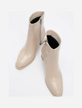 Immaculate Vegan - Prologue Shoes Alba Beige Block Heel Boot (Women)