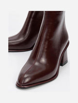 Immaculate Vegan - Prologue Shoes Alba Burgundy Block Heel Boot (Women)