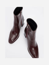 Immaculate Vegan - Prologue Shoes Alba Burgundy Block Heel Boot (Women)