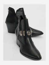 Immaculate Vegan - Prologue Shoes Kenda Black Buckle Block Heel Boot (Women)