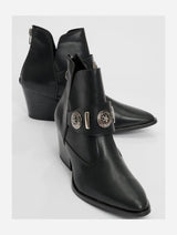 Immaculate Vegan - Prologue Shoes Kenda Black Buckle Block Heel Boot (Women)