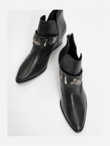 Immaculate Vegan - Prologue Shoes Kenda Black Buckle Block Heel Boot (Women)