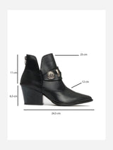 Immaculate Vegan - Prologue Shoes Kenda Black Buckle Block Heel Boot (Women)