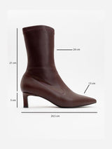 Immaculate Vegan - Prologue Shoes Lewin Burgundy Cilt Pointed Toe Stiletto Boot (Women)