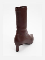 Immaculate Vegan - Prologue Shoes Lewin Burgundy Cilt Pointed Toe Stiletto Boot (Women)