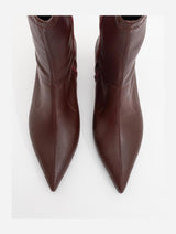 Immaculate Vegan - Prologue Shoes Lewin Burgundy Cilt Pointed Toe Stiletto Boot (Women)