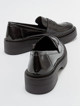 Immaculate Vegan - Prologue Shoes Josie Vegan Leather Platform Loafers | Black Patent