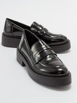 Immaculate Vegan - Prologue Shoes Josie Vegan Leather Platform Loafers | Black Patent