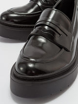 Immaculate Vegan - Prologue Shoes Josie Vegan Leather Platform Loafers | Black Patent