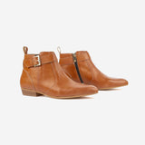Immaculate Vegan - COG Olympe Women's Vegan Leather Buckle Boots | Camel