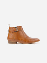 Immaculate Vegan - COG Olympe Women's Vegan Leather Buckle Boots | Camel UK2.5 / EU35 / US4.5