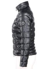 Immaculate Vegan - CULTHREAD FARADAY II recycled vegan leather short puffer jacket black