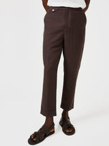 Immaculate Vegan - Cut & Pin Men's Relaxed Smart Trouser | Taupe XL