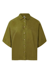 Immaculate Vegan - KOMODO KIMONO - Cupro Shirt - Army Green