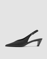 Immaculate Vegan - Bohema Kitten Heels Black pointy toe pumps