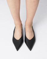Immaculate Vegan - Bohema Kitten Heels Black pointy toe pumps
