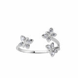 Immaculate Vegan - BLOOMTINE Enchanting Flutterfly™ Sterling Silver Trio Butterfly Ring | Silver