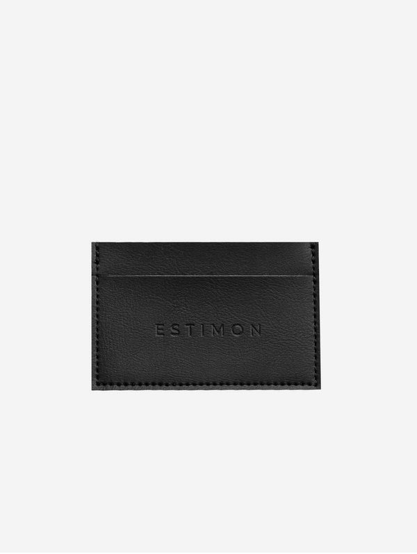 Estimon Corn Leather Vegan Cardholder | Black