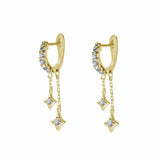 Immaculate Vegan - BLOOMTINE Illuminess™ Mini 14K Gold Vermeil Shooting Star Huggies | Gold