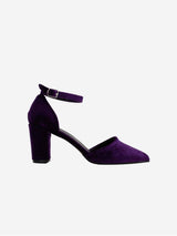Immaculate Vegan - Forever and Always Shoes Gisele Vegan Velvet Ribbon Heels | Purple 6 US | 3.5 UK | 22.5CM | 36 EU / Regular Velvet Strap / Purple