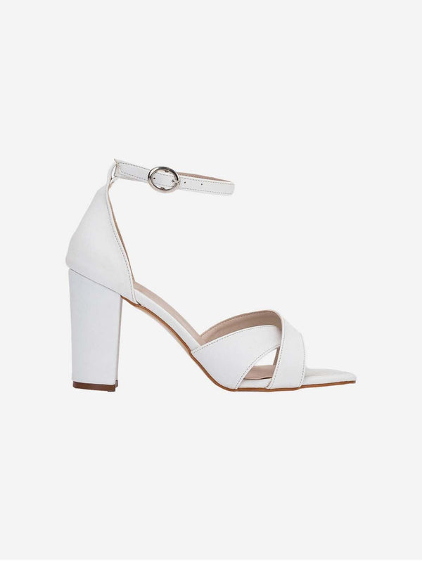 Forever and Always Shoes Amelia - White Heels 8 US | 5.5 UK | 24CM | 39 EU / White