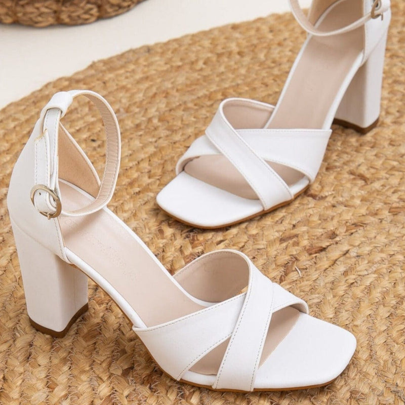Forever and Always Shoes Amelia - White Heels