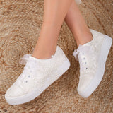 Immaculate Vegan - Forever and Always Shoes Elise - Ivory Lace Wedding Sneakers