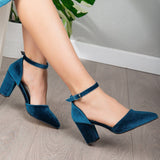 Immaculate Vegan - Forever and Always Shoes Gisele - Teal Blue Velvet Shoes