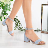 Immaculate Vegan - Forever and Always Shoes Hera - Baby Blue Sandals with Ribbon